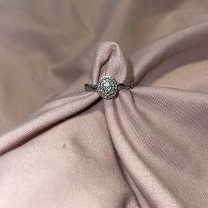 Size 8 diamond ring from Kay jewelers. 1/4 carat diamond&10k white Gold band.